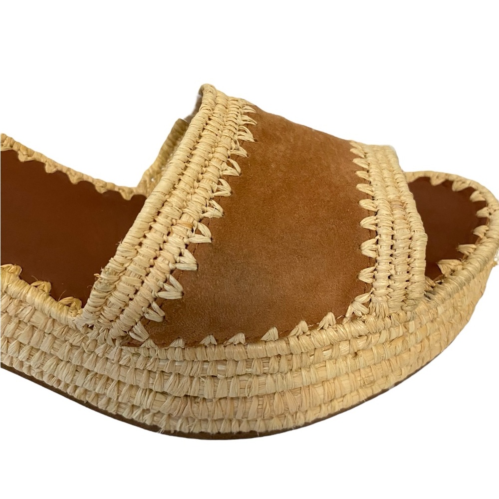Tory Burch Arianne Platform Ankle Strap Chunky‎ Heel 90mm Sandal Brown 10 - Picture 15 of 15